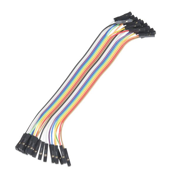 jumper wires - aangesloten 6" (F/F, 20 stuks)
