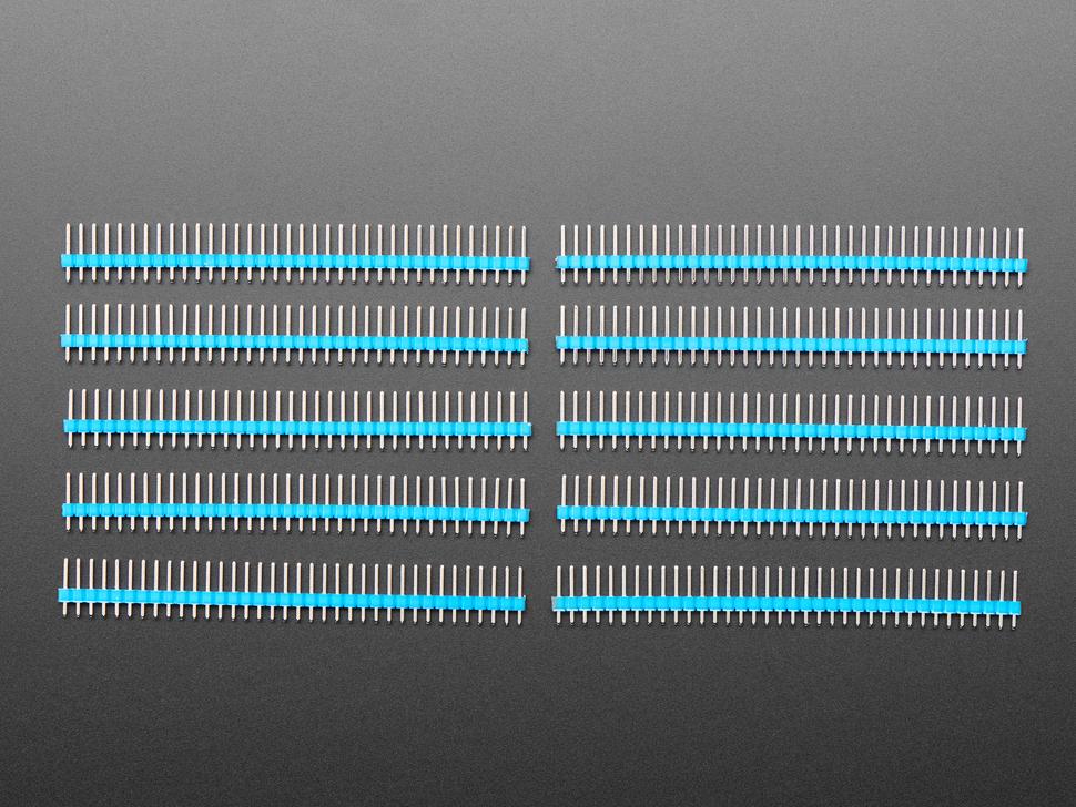 Adafruit Break-away 0,1" 36-pins strip male header - Blauw - 10 stuks