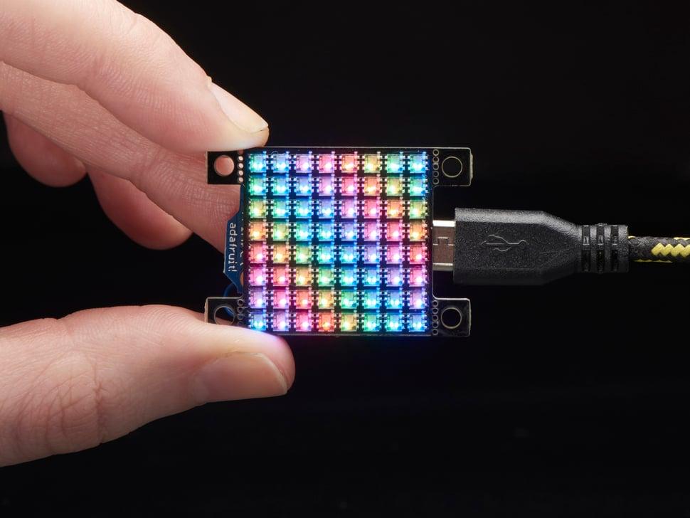 Adafruit DotStar Hoge Dichtheid 8x8 Raster - 64 RGB LED Pixel Matrix