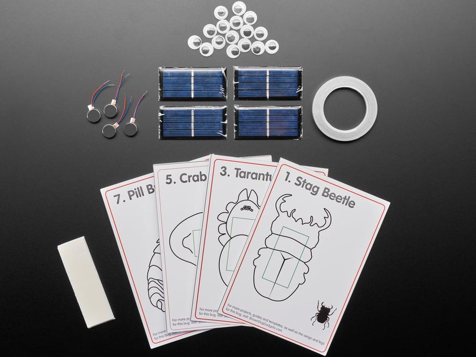 Adafruit Solar Bug Kit 2.0 van Brown Dog Gadgets - 4-pack