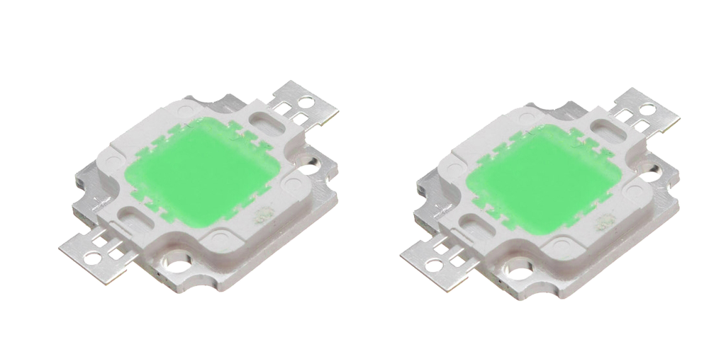 Groen 10W LED Chip - 2 stuks