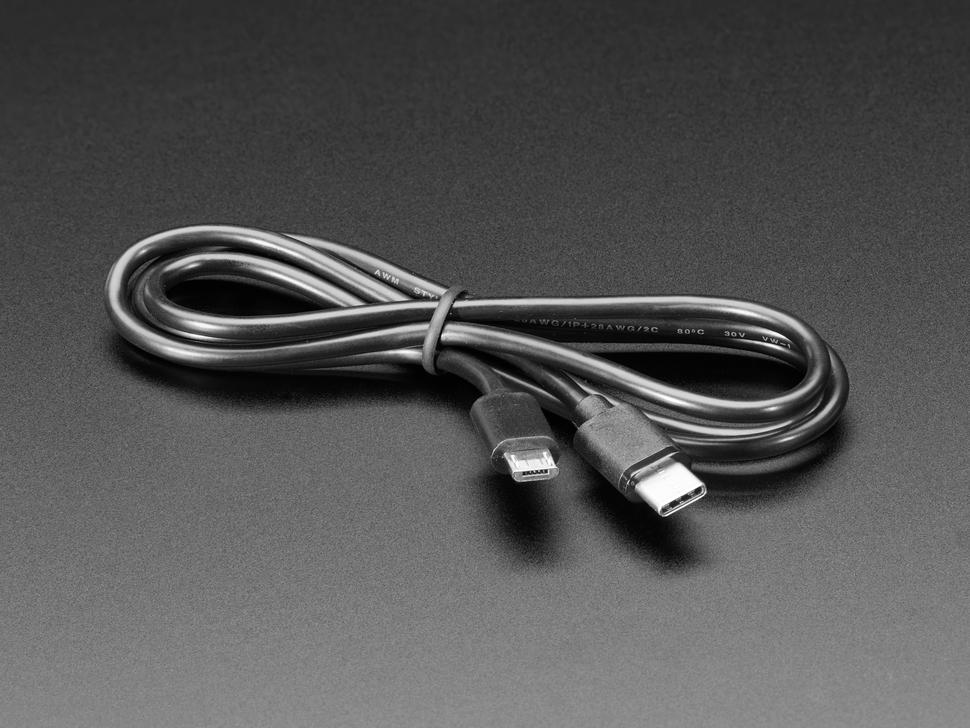 Adafruit USB C naar Micro B-kabel - 3 ft 1 meter