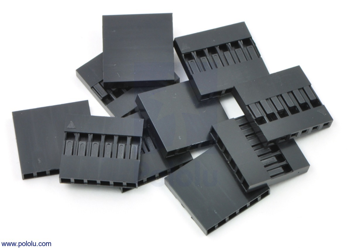0,1" (2,54 mm) puristusliittimen kotelo: 1x6-nastainen 10-pakkaus