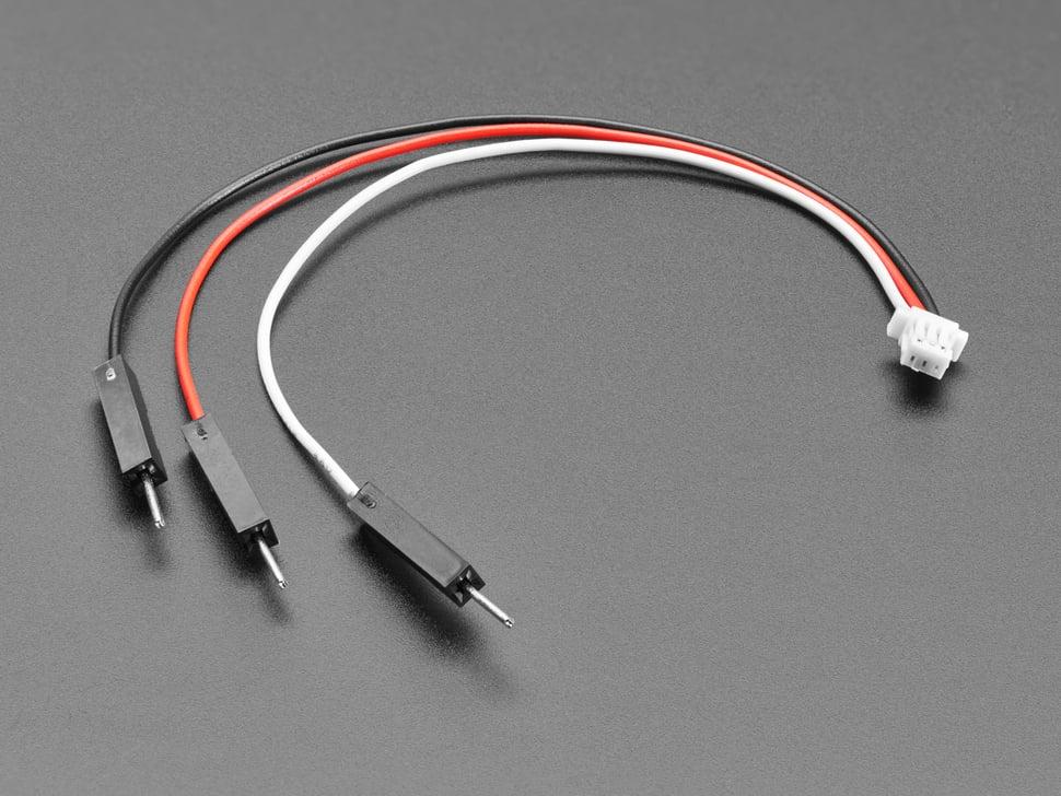 Adafruit JST SH-compatibele 1 mm spoed 3-pins naar premium male headers -kabel