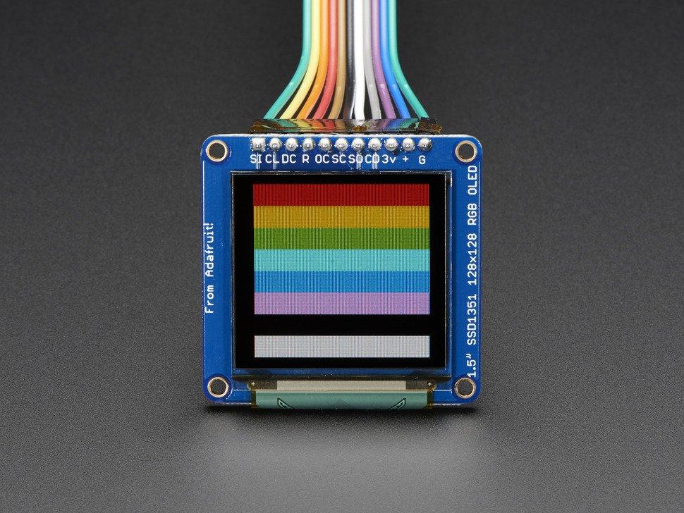 OLED Breakout Board - 16-bits kleur 1,5 "met microSD-houder