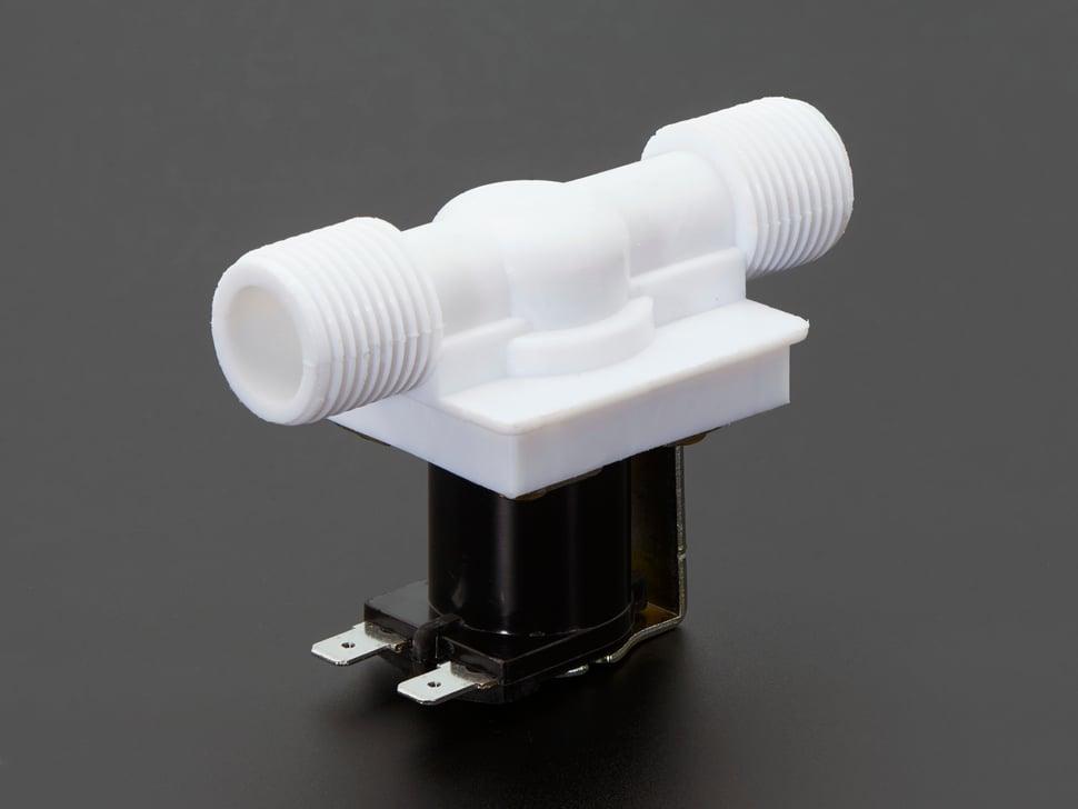 Adafruit Kunststof watersolenoïdeklep - 12V - 1/2" nominaal