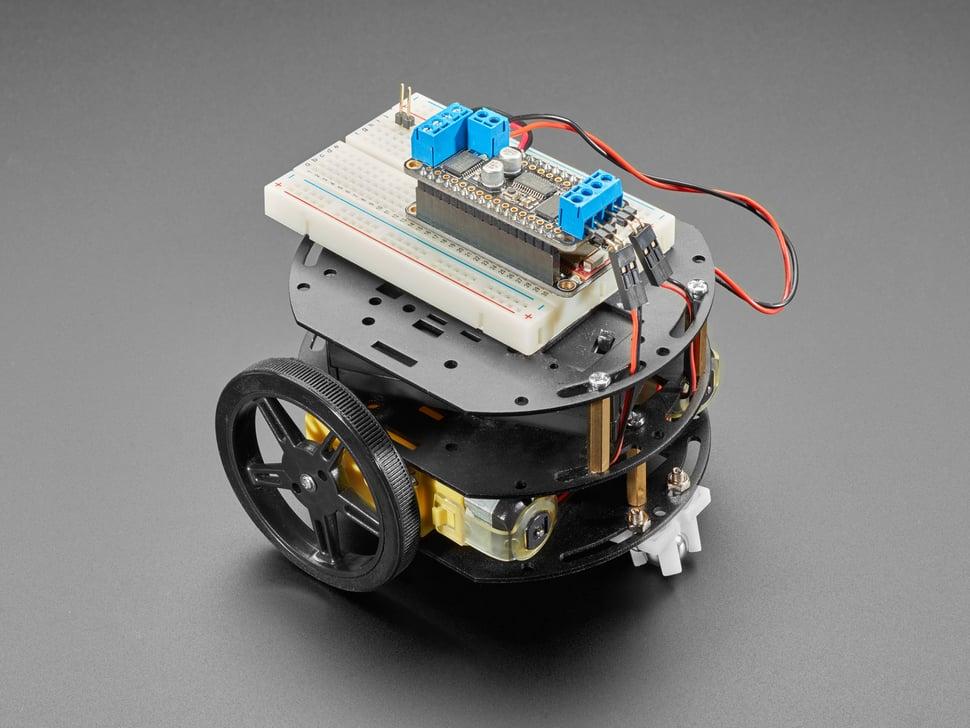 Adafruit Mini 3-laags ronde robotchassisset - 2WD met DC motors