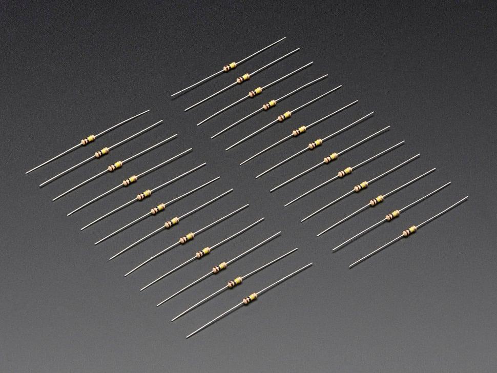 Adafruit through-hole weerstanden - 100K ohm 5% 1/4W - Verpakking van 25