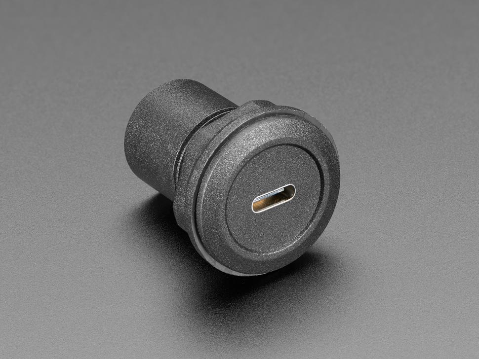 Adafruit USB C-aansluiting naar micro- USB -aansluiting ronde paneelmontageadapter