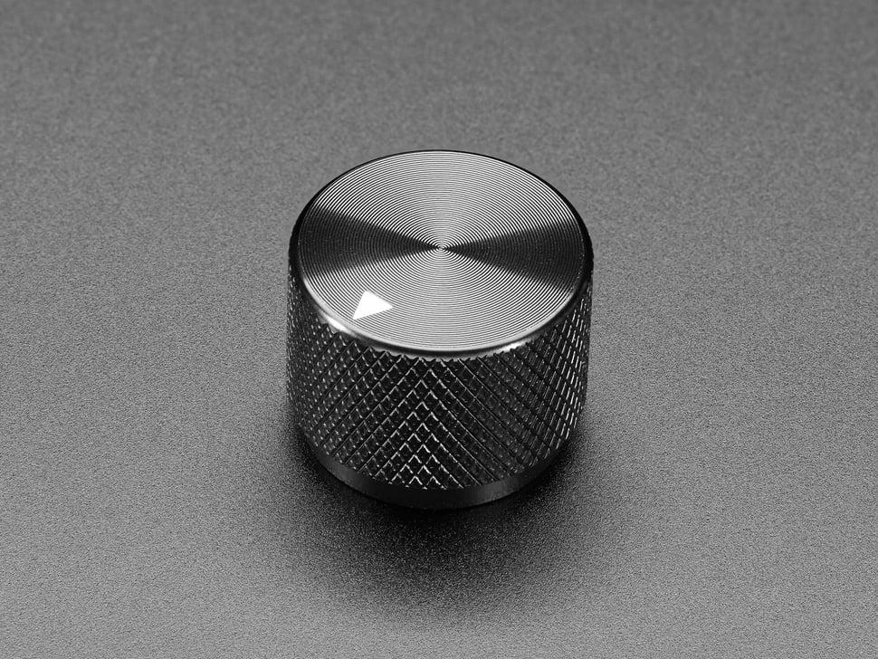 Adafruit Geanodiseerde aluminium bewerkte knop - Zwart - 20 mm diameter