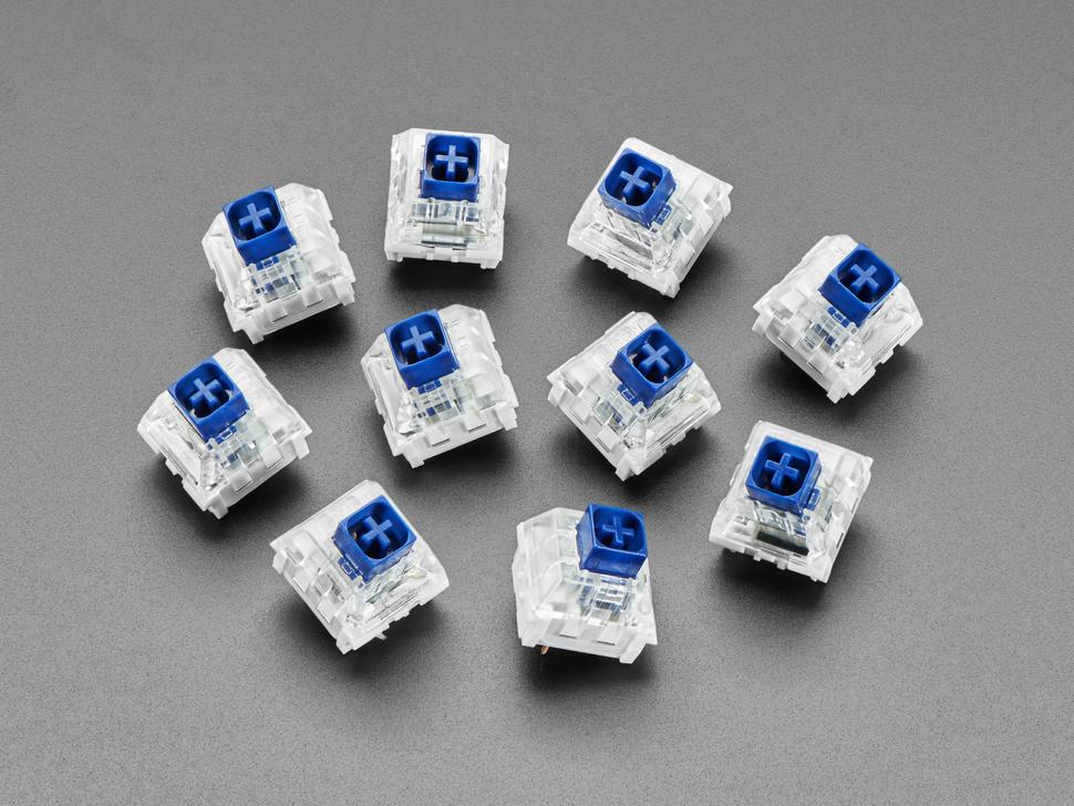 Adafruit Kailh mechanische sleutelschakelaars - Clicky marineblauw - 10 stuks