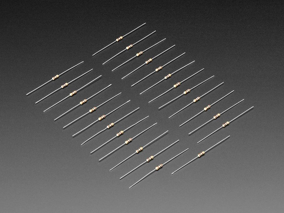 Adafruit through-hole weerstanden - 100 ohm 5% 1/4W - Verpakking van 25