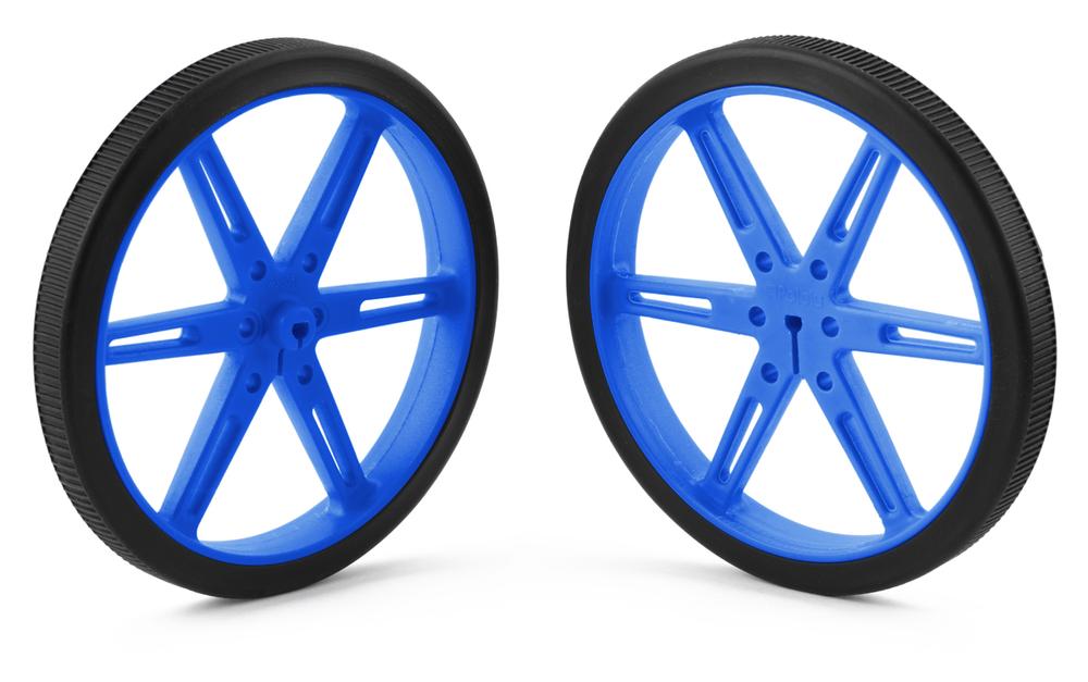 Paire de roues Pololu 80 × 10 mm - Bleu