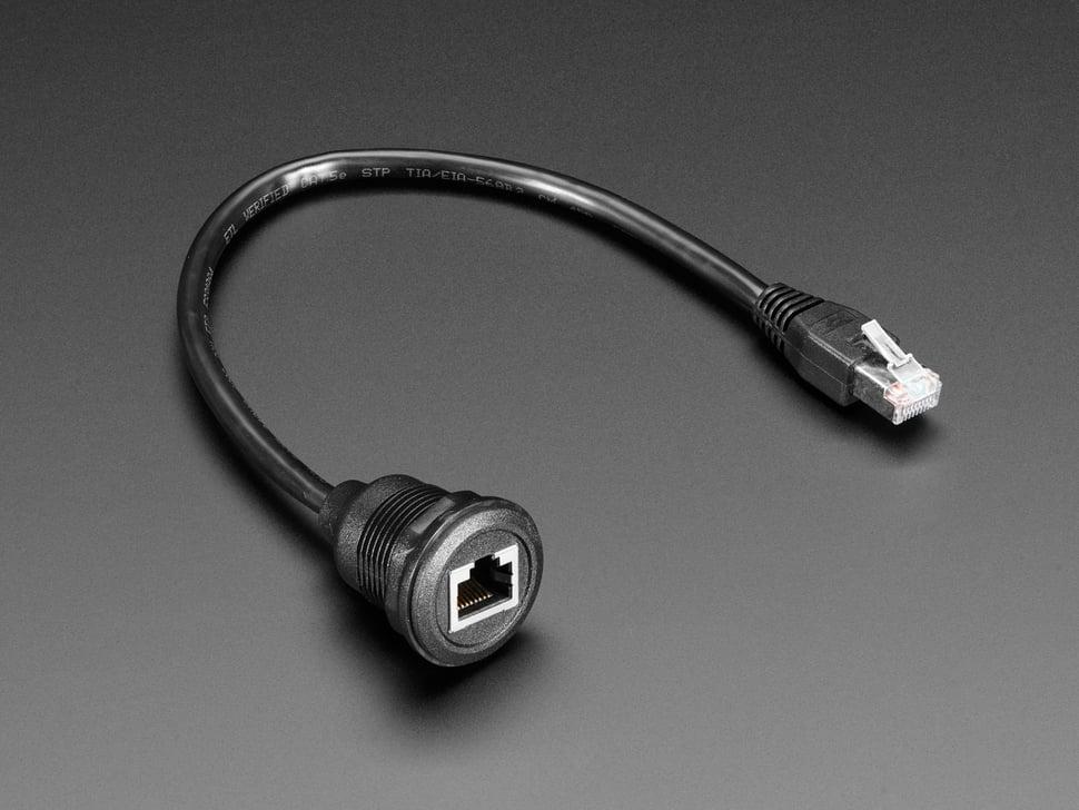 Adafruit RJ-45 Ethernet ronde paneelmontage verlengkabel - 30 cm