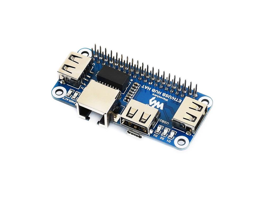 Waveshare HUB Ethernet / USB HAT pour Raspberry Pi, 1x RJ45, 3x USB ...