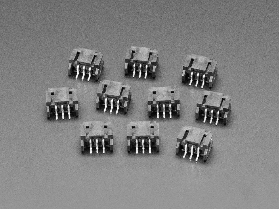 Adafruit JST PH 2 mm 3-pins horizontale connector (10-pack)