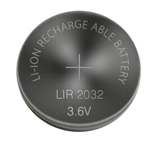 LIR2032 3,6V recarregável coincell