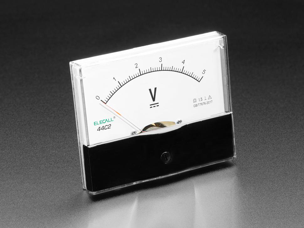 Adafruit Grote 5V analoge paneelmeter
