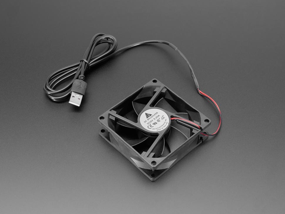 Adafruit 5V Vierkante USB Ventilator - 8 cm