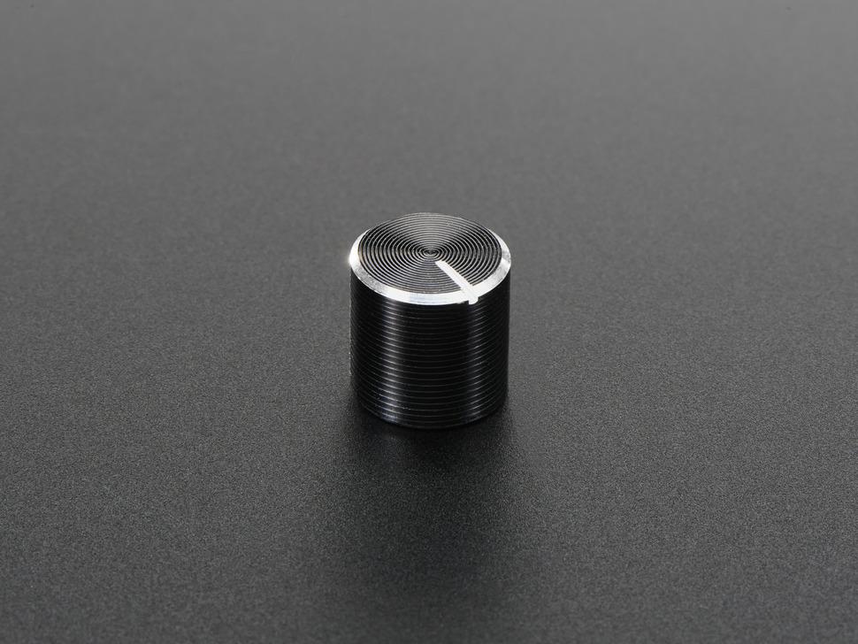 Adafruit Slanke metalen potentiometerknop - 10 mm diameter x 10 mm - T18