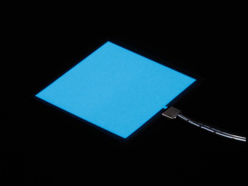 Elektroluminescerande (EL) panel startpaket - 10cm x 10cm Vit