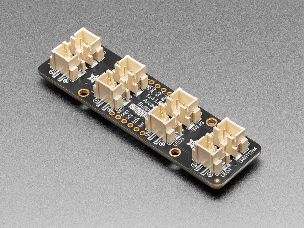 Adafruit LED Arcade-knop 1x4 - STEMMA QT I2C- breakout