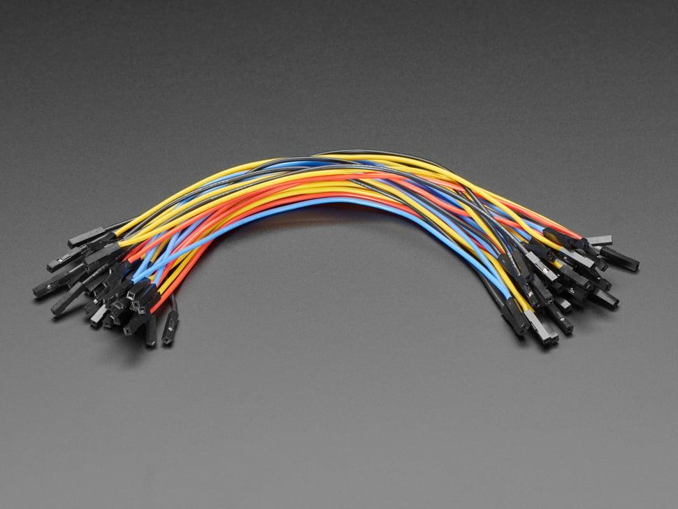 Adafruit Premium siliconen beklede female - female jumper wires - 200 mm x 40