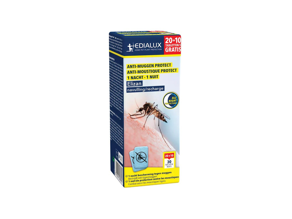 Edialux ELIZAN Muggentabletten Navulset – 30 stuks