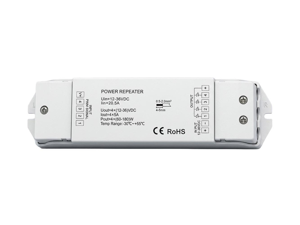 HeySmart Ripetitore a 4 canali per strisce LED monocromatiche RGBW