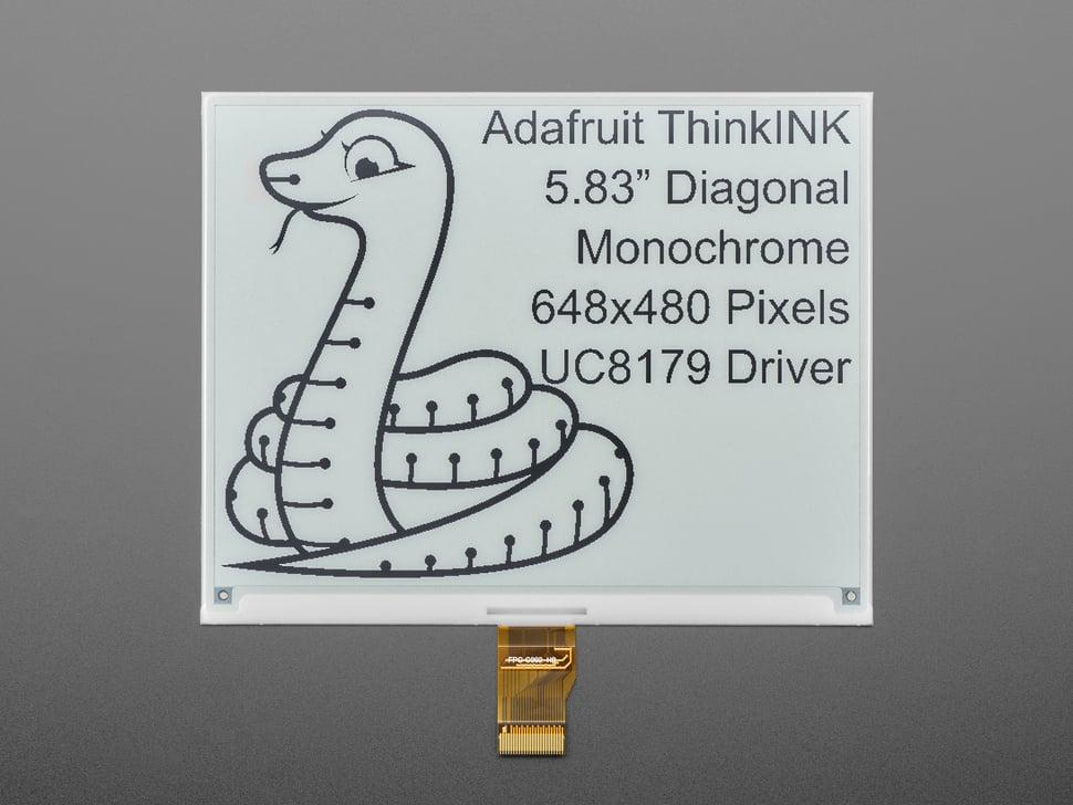 Adafruit 5,83" 648x480 Monochrome Zwart / Wit eInk / ePaper
