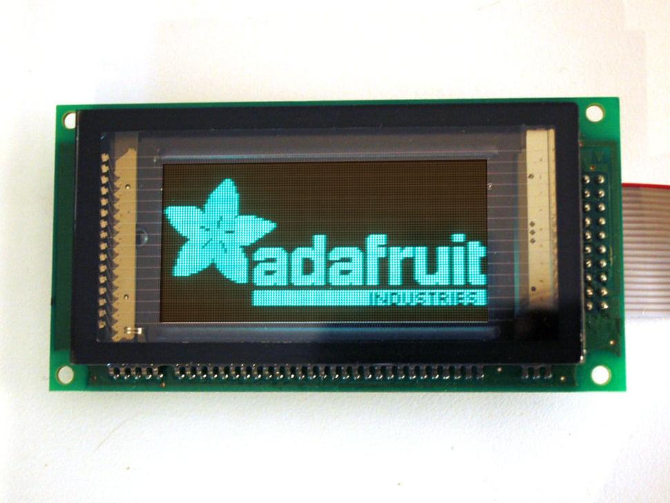 Adafruit 128x64 grafische VFD (Vacuum Fluorescent display ) - SPI-interface