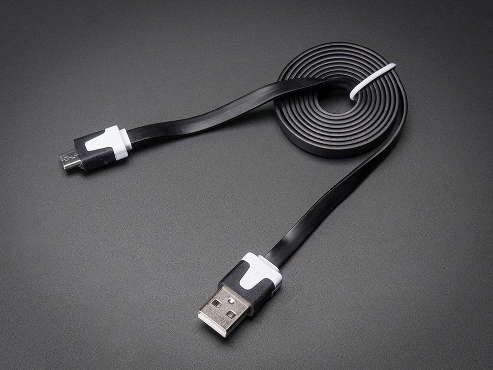 Adafruit USB 'Noodle'-kabel - A/MicroB