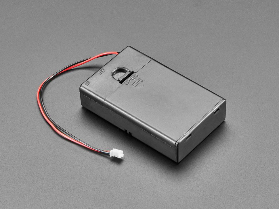 Adafruit 3x AA-batterijhouder met aan/uit-schakelaar en 2-pins JST