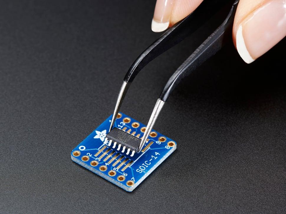 Adafruit SMT breakout PCB voor SOIC-14 of TSSOP-14 - 6-pack!