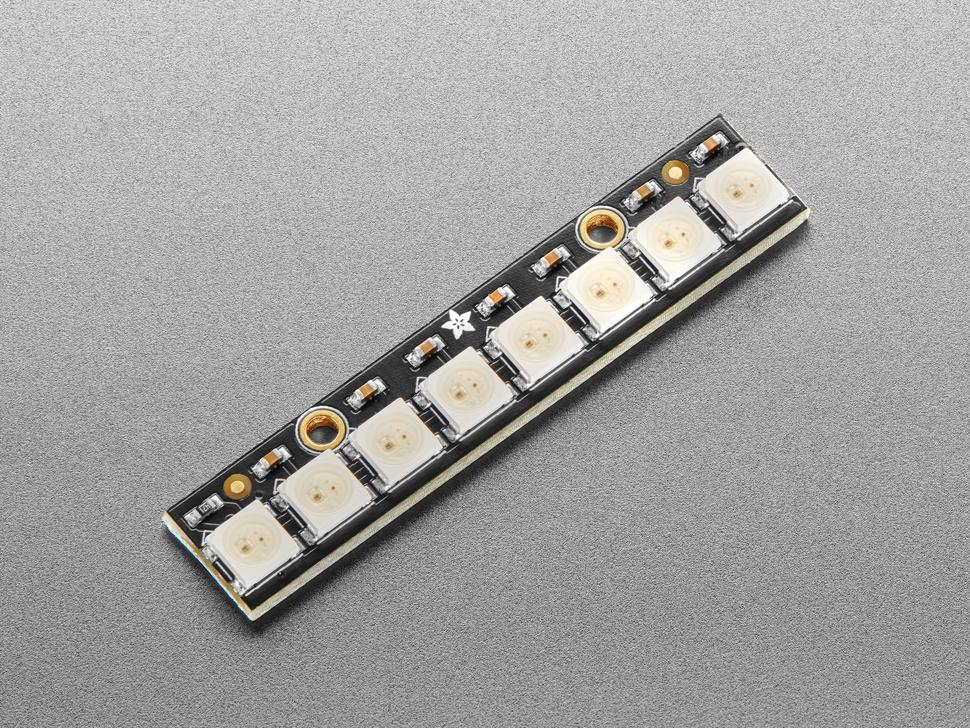 NeoPixel Stick - 8 x 5050 RGB LED with Integrated Drivers - SKC6812