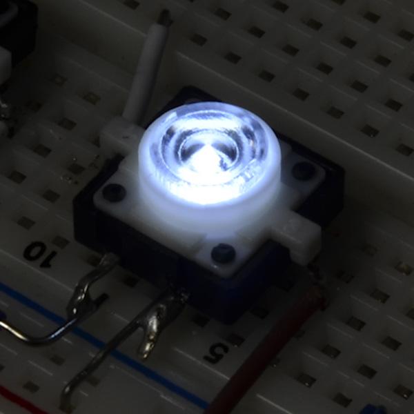 Botão Tátil LED - Branco