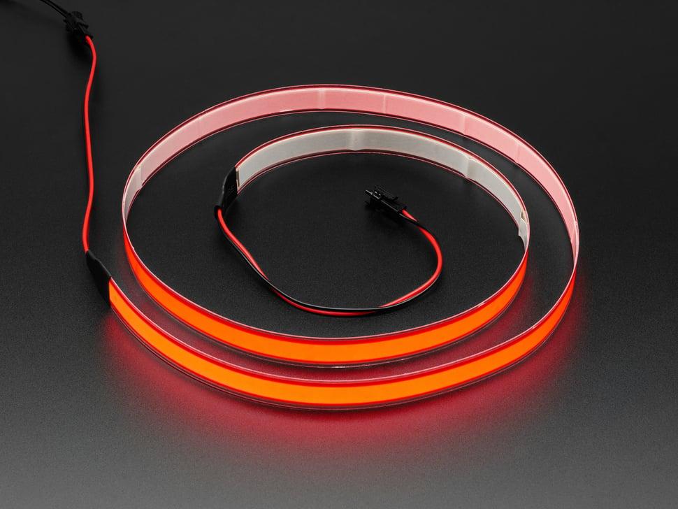 Adafruit Rode elektroluminescentie (EL) tapestrip - 100 cm met twee connectoren