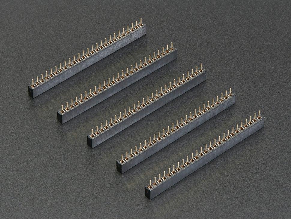 Adafruit 2 mm pitch 25-pins female socket headers - verpakking van 5