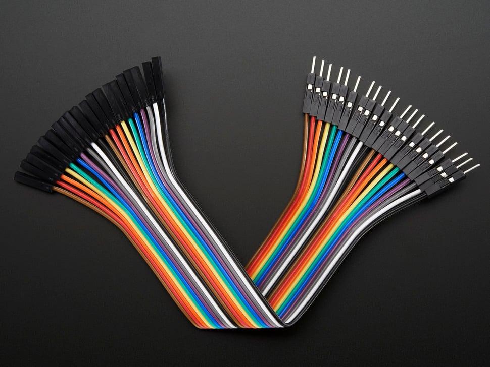 Adafruit Premium Female/Male 'Extension' Jumper Wires - 20 x 6"