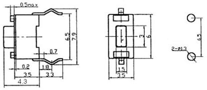 100 Pulsanti Tattili A 2 Pin 6x6x5 Mm - Interruttori Momentanei Verticali Per PCB Elettronica