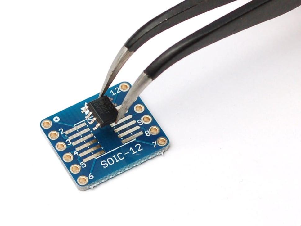 Adafruit SMT breakout PCB voor SOIC-12 of TSSOP-12 - 6-pack!