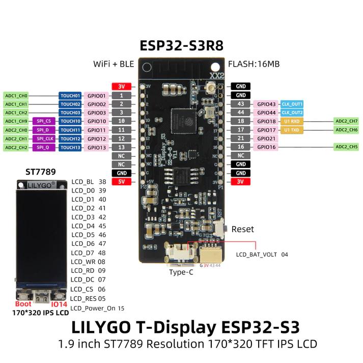 Lilygo Ttgo T Display S With Inch Tft Lcd Display And