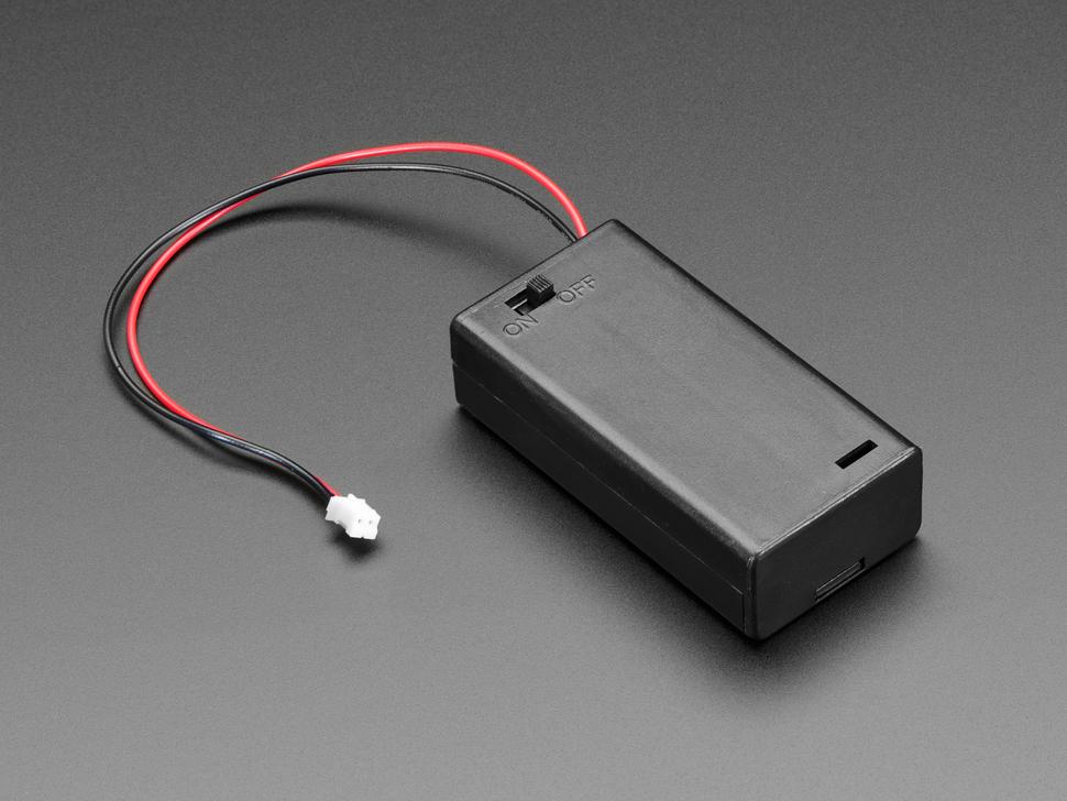 Adafruit 2 x AA-batterijhouder met aan/uit-schakelaar en JST PH-connector