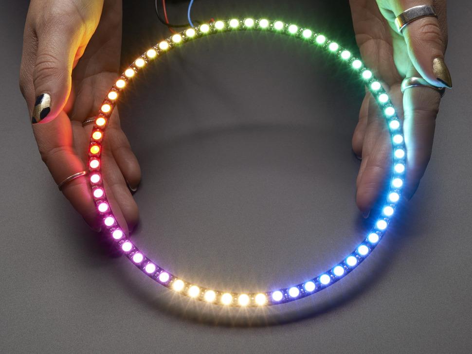 Adafruit NeoPixel 1/4 60 Ring - 5050 RGBW LED met geïntegreerde drivers
