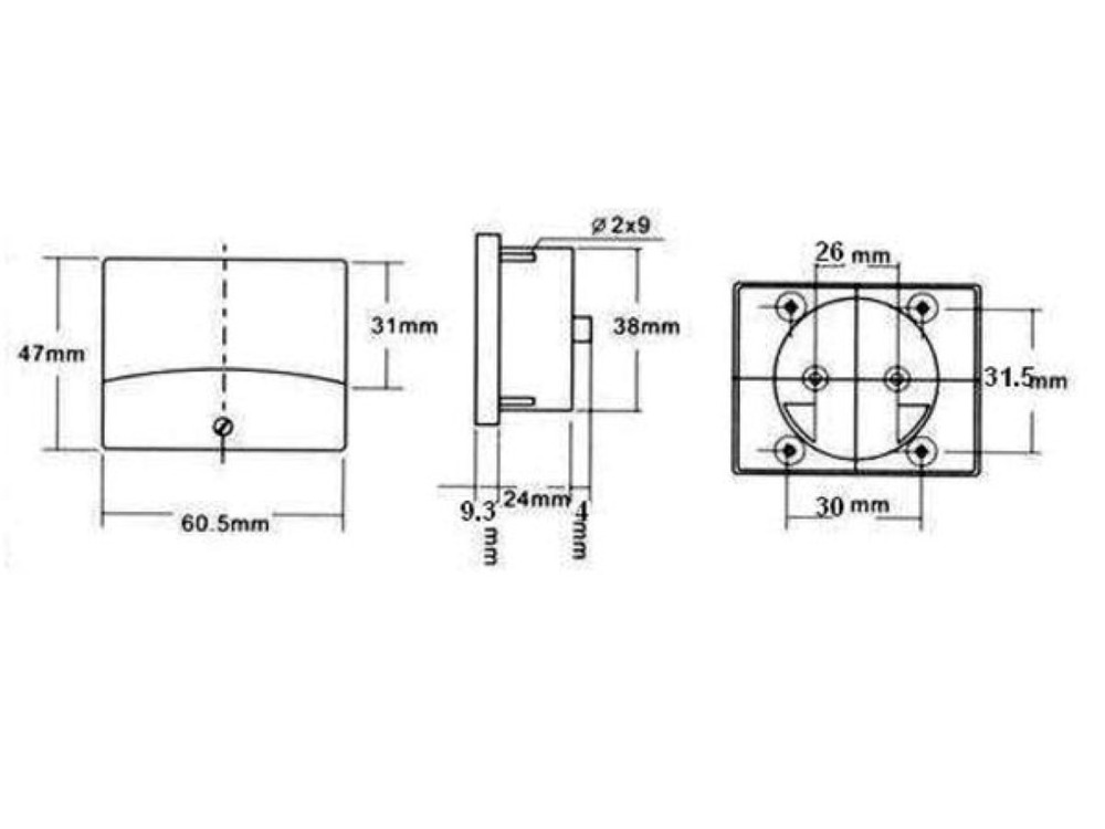 Hope Sun Analog Panel Meter for DC Voltage Measurement up to 30V