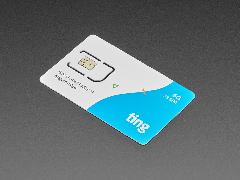 GSM SIM Card from Ting & Adafruit - Data/Voice/Text