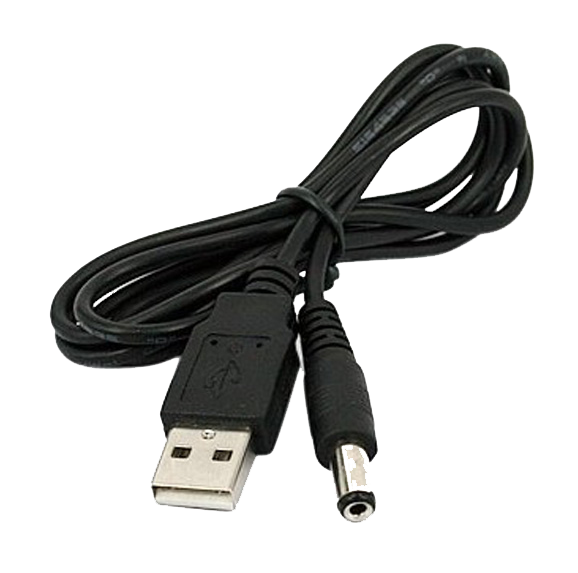 USB-DC-liitin 5,5x2,1mm kaapeli - 100cm