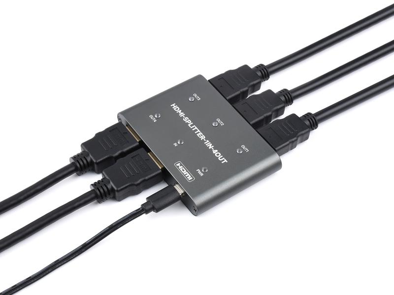 Splitter HDMI 4 Sorties Erard - Distributeur 4K X 2K, Compatible 3D, Cascadable - Pour TV, Projecteurs - Bandwidth 10.2 Gbps
