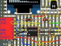 Spak-Shifter / Inverter på 1of!-Proto-kortet Spak-Shifter / Inverter på 1of!-Proto-kortet